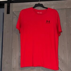 Under Armour Men's Bright Red Short Sleeve Tee